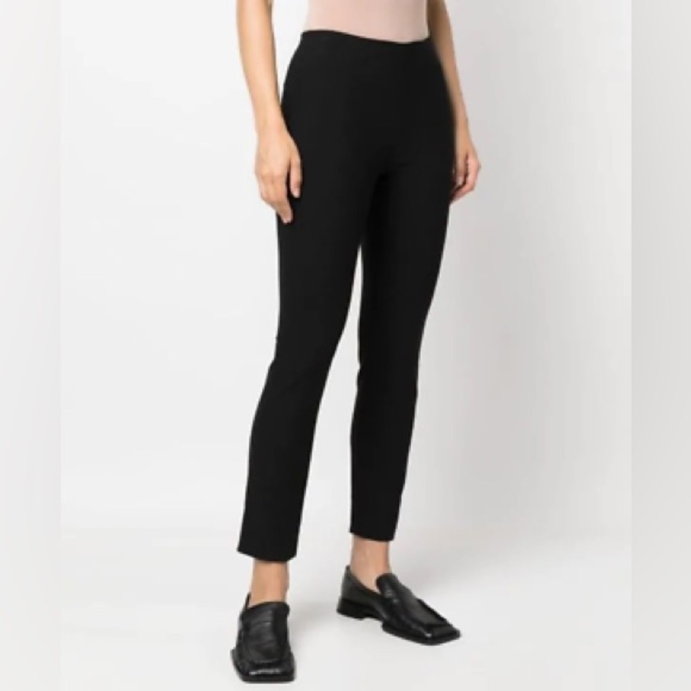 Vince Zip Back Slit Black High Rise Pants Size Medium